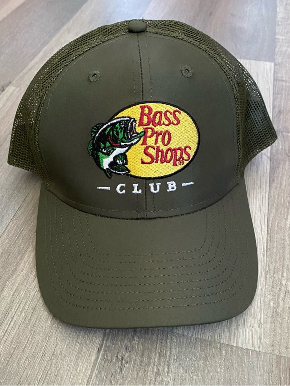Bass Pro Shops Hat Mens One Size Green Mesh Snapback Cap Fishing Outdoors